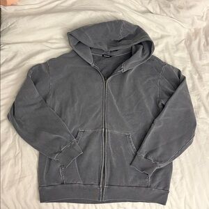 Talentless Men’s Premium Zip Up Hoodie in Steel Grey